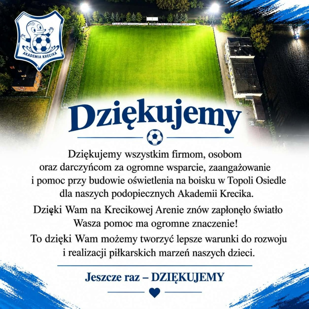 Razem rozświetliliśmy Krecikową Arenę w Topoli Osiedle - Akademia Krecika